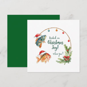 Christmas themed for Fishing Lovers Holiday Card