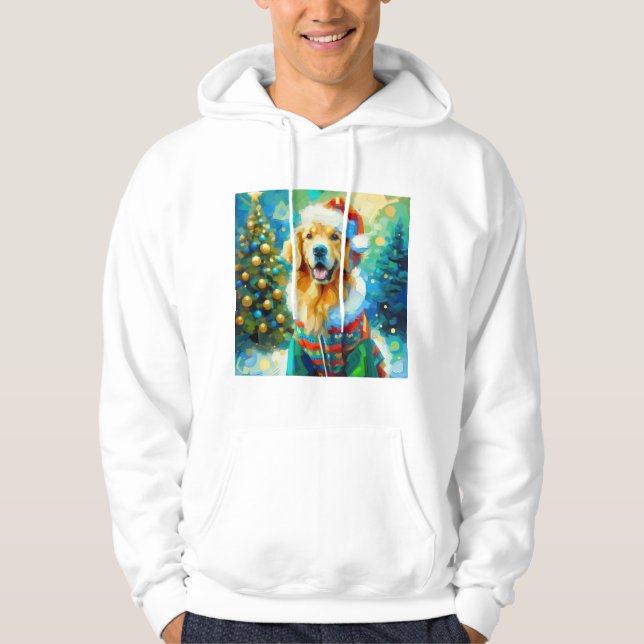 Christmas themed Golden Retriever Hoodie (Front)