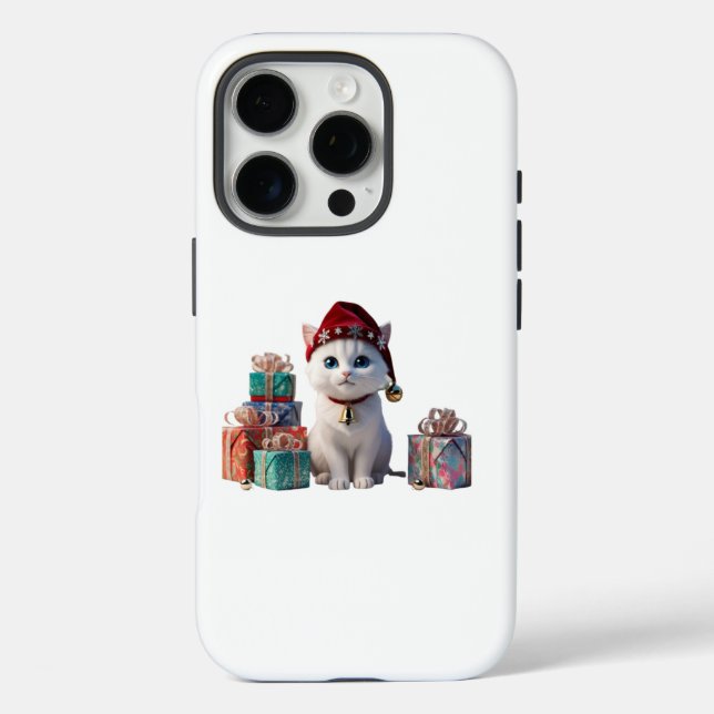 Christmas-themed iPhone case  cat: (Back)