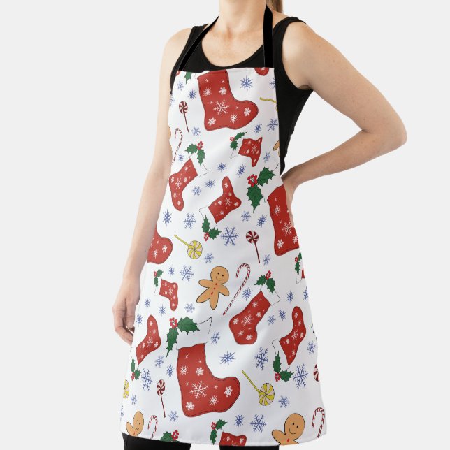 Christmas themed pattern apron (Insitu)