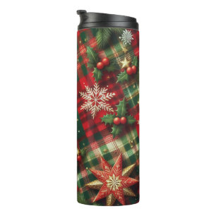 Christmas-themed Thermal Tumbler