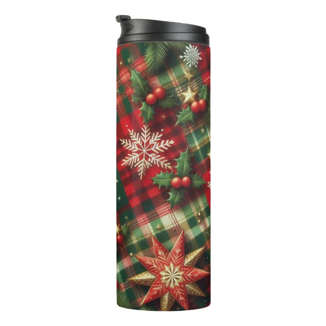 Christmas-themed Thermal Tumbler (Rotated Right)