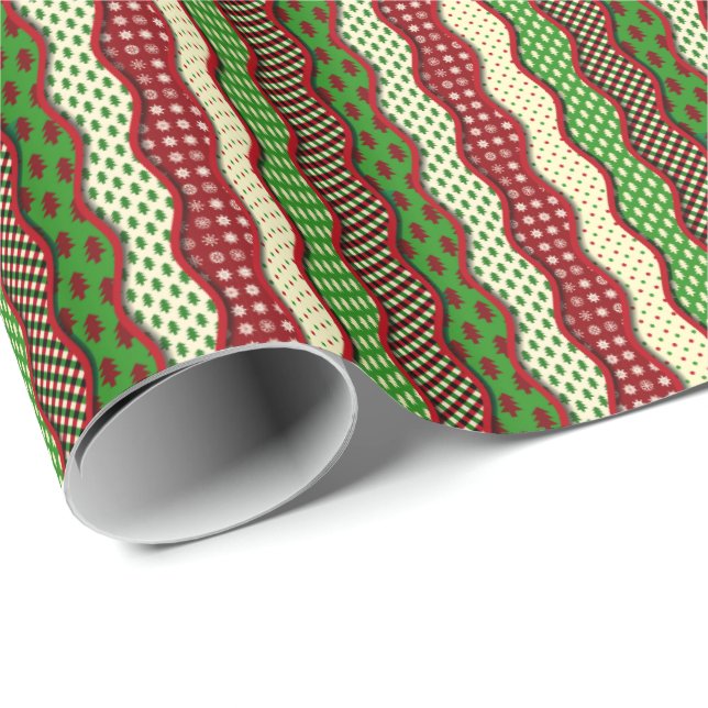 Christmas Themed Wrap Wrapping Paper (Roll Corner)