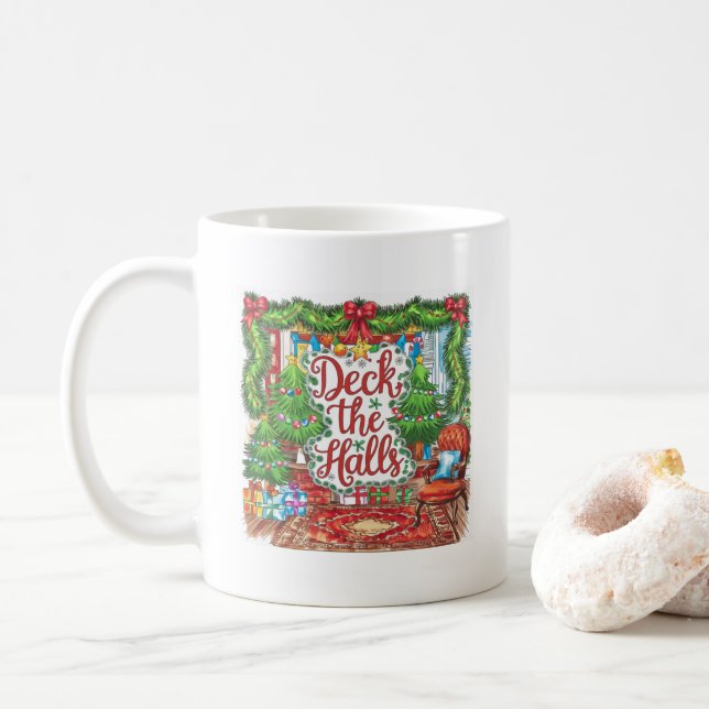 Christmas themes coffee mug (With Donut)