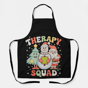 Christmas Therapy Squad SLP OT PT Crew Santa Xmas Apron