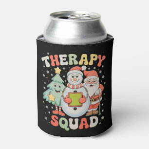 Christmas Therapy Squad SLP OT PT Crew Santa Xmas Can Cooler