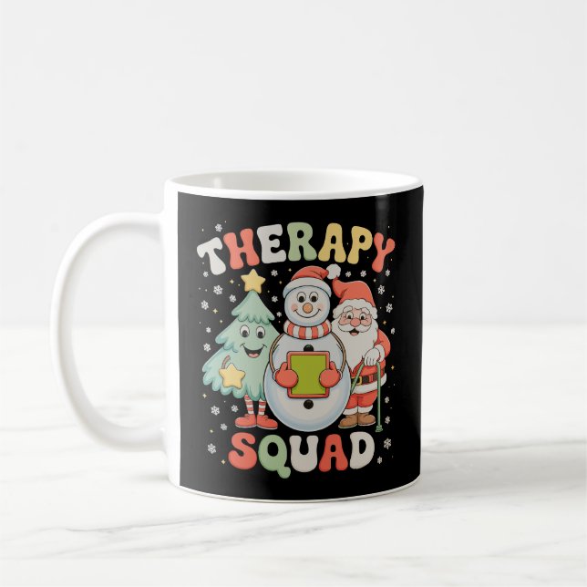 Christmas Therapy Squad SLP OT PT Crew Santa Xmas Coffee Mug (Left)
