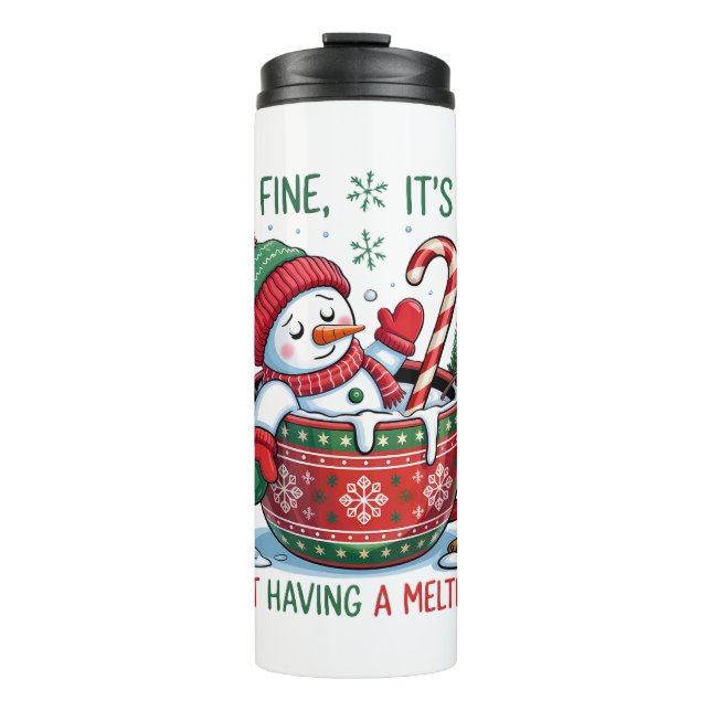 Christmas Thermal Tumbler, Cozy Winter Hot Drinks  Thermal Tumbler (Front)