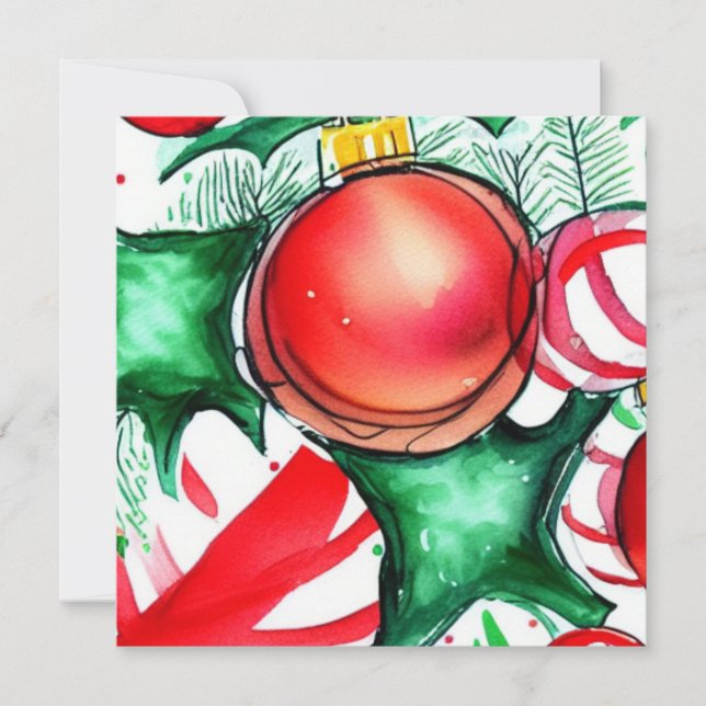 Christmas Things Holiday Card (Front)