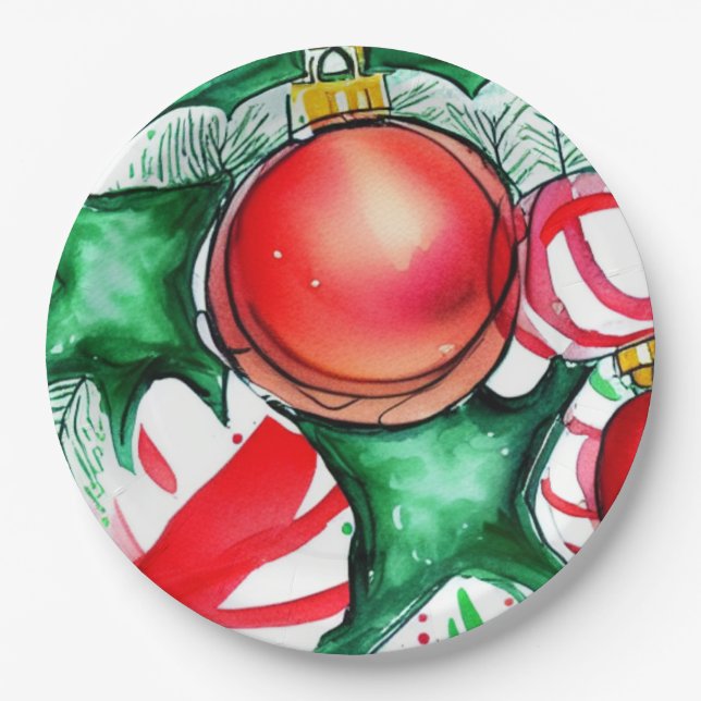 Christmas Things Paper Plate (Front)