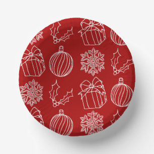 Christmas Things - Snowflake, Holly, Present, and Paper Plate