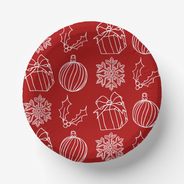 Christmas Things - Snowflake, Holly, Present, and  Paper Plate (Front)