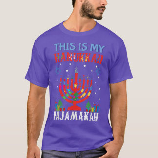 Christmas This My Pajamakah Menorah 2021 Hanukkah  T-Shirt