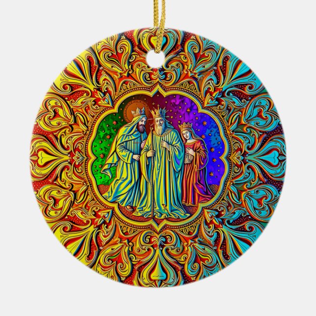 CHRISTMAS ~ Three Kings ~  Ceramic Tree Decoration (Front)