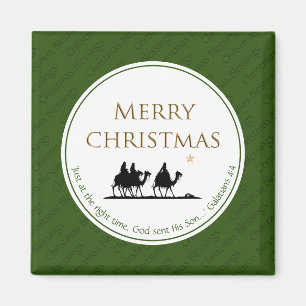 CHRISTMAS Three Wise Men Festive Scripture Magnet
