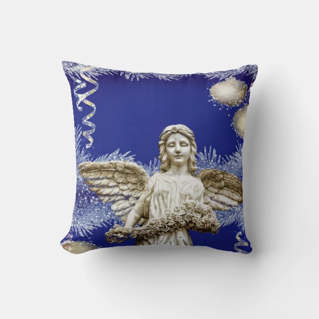 Christmas Throw Pillow, Angel Cushion (Front)