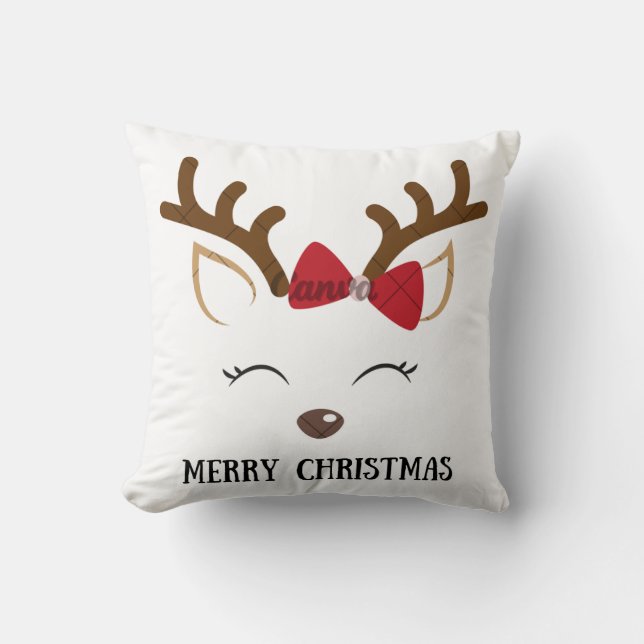 Christmas Throw Pillow Case (Front)