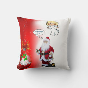 Christmas Throw Pillow, Christmas Angel Cushion