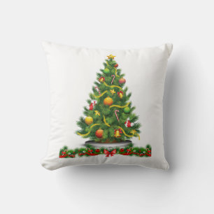 Christmas Throw Pillow, Christmas Tree Cushion