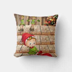 Christmas Throw Pillow, Elf Cushion