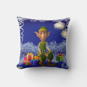 Christmas Throw Pillow, Elf Cushion