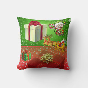 Christmas Throw Pillow, Elf Cushion