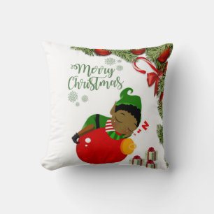 Christmas Throw Pillow, Elf Cushion