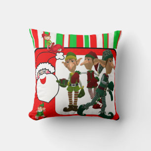 Christmas Throw Pillow, Elf Cushion