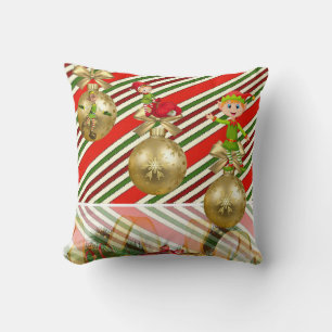 Christmas Throw Pillow, Elf Cushion