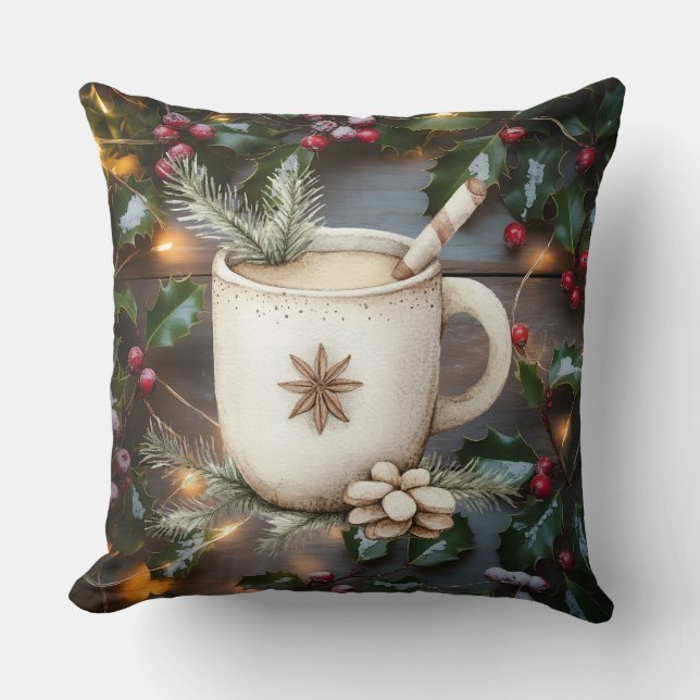 Christmas Throw Pillow – Festive Holiday Decor  (Front)