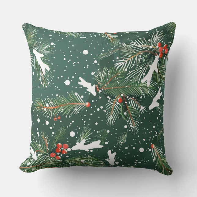 Christmas Throw Pillow – Festive Holiday Decor  (Front)