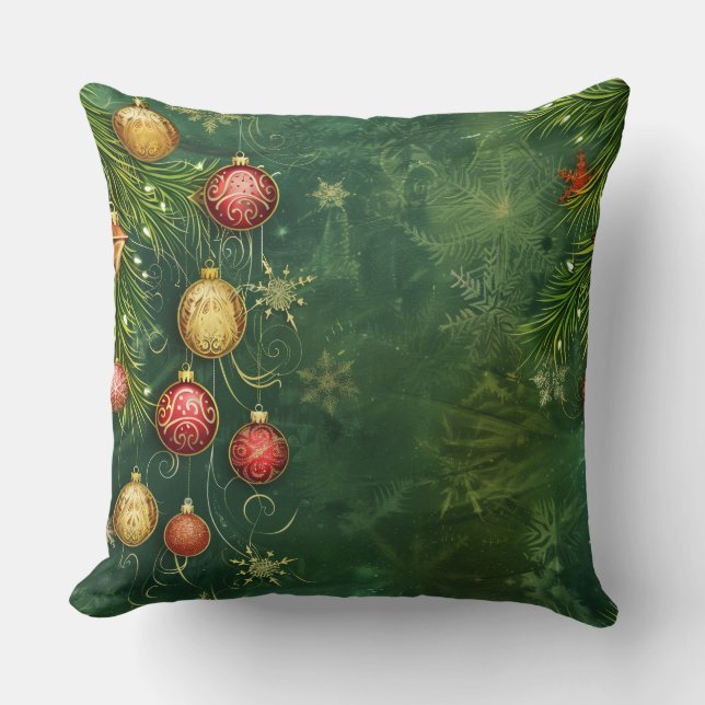 Christmas Throw Pillow – Festive Holiday Decor  (Front)