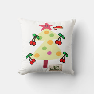 Christmas Throw Pillow, Jolly Holiday  Cushion