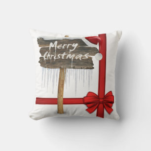 Christmas Throw Pillow, Merry Christmas Cushion