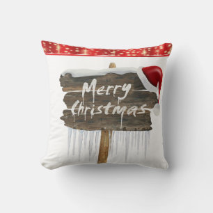 Christmas Throw Pillow, Merry Christmas Cushion
