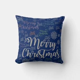 Christmas Throw Pillow, Merry Christmas Cushion