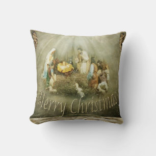 Christmas Throw Pillow, Merry Christmas Cushion