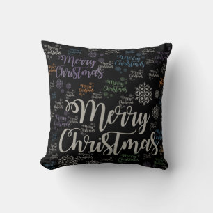 Christmas Throw Pillow, Merry Christmas Cushion