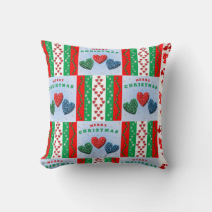 Christmas Throw Pillow, Merry Christmas Cushion