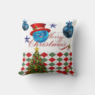 Christmas Throw Pillow, Merry Christmas Cushion