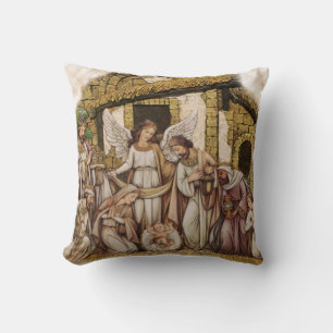 Christmas Throw Pillow/Nativity Cushion