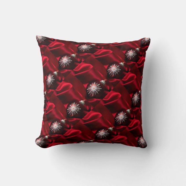 Christmas Throw Pillow/Ornaments and Silk Cushion (Front)