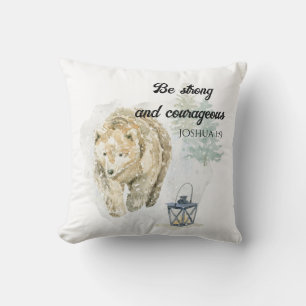 Christmas Throw Pillow Polar Bear