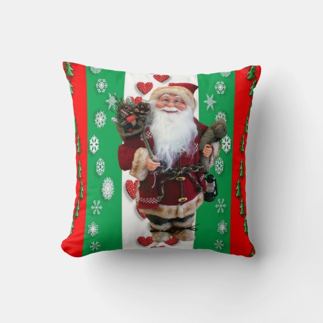 Christmas Throw Pillow Santa (Front)
