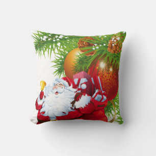 Christmas Throw Pillow Santa