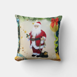 Christmas Throw Pillow Santa