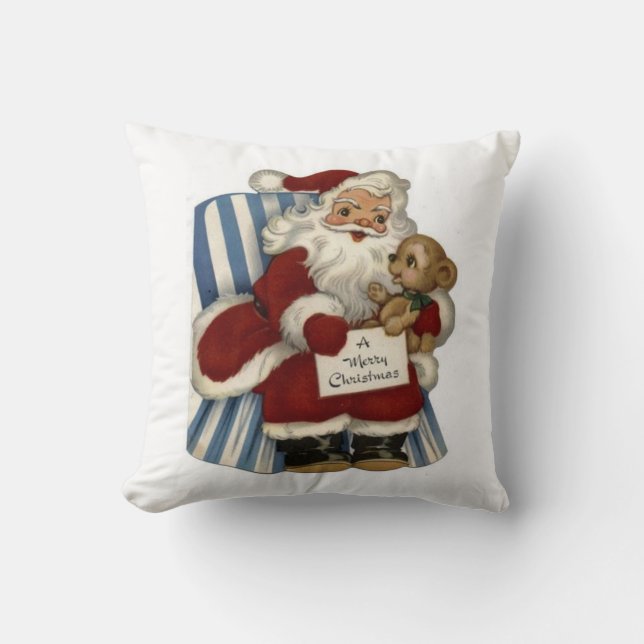 Christmas Throw Pillow Santa (Front)