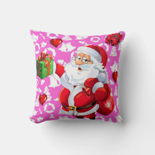 Christmas Throw Pillow Santa