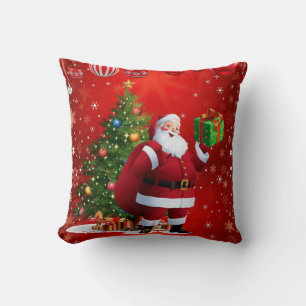 Christmas Throw Pillow Santa