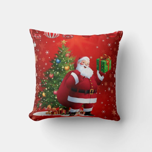 Christmas Throw Pillow Santa (Front)